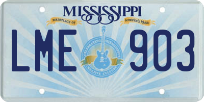 MS license plate LME903