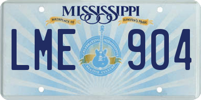 MS license plate LME904