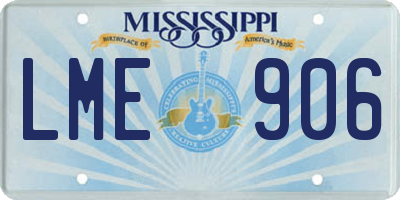 MS license plate LME906