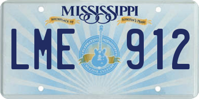 MS license plate LME912