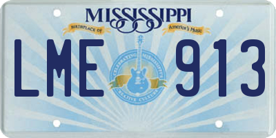 MS license plate LME913