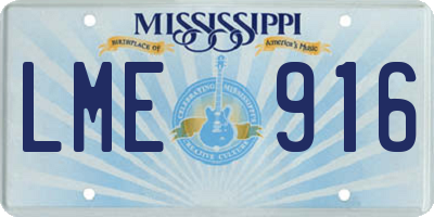 MS license plate LME916