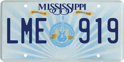 MS license plate LME919