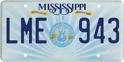 MS license plate LME943