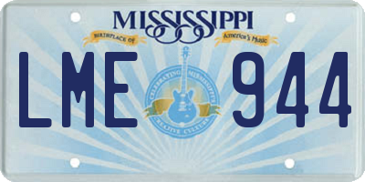MS license plate LME944