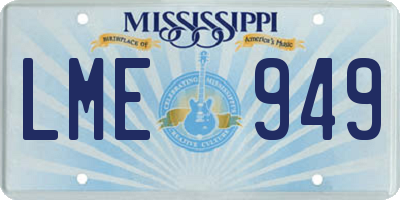 MS license plate LME949