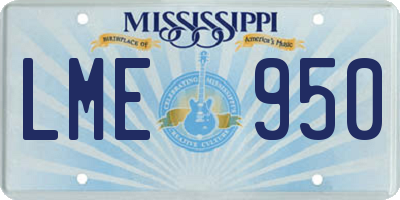 MS license plate LME950