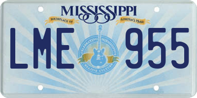 MS license plate LME955