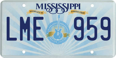 MS license plate LME959