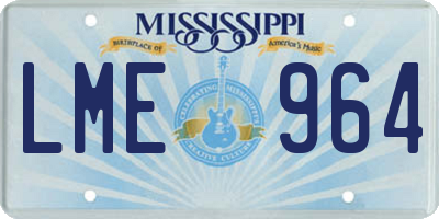 MS license plate LME964