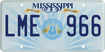 MS license plate LME966