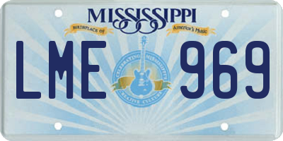 MS license plate LME969
