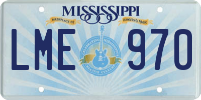 MS license plate LME970
