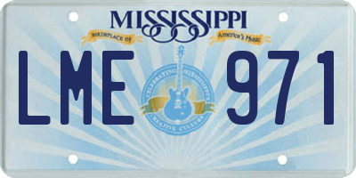 MS license plate LME971