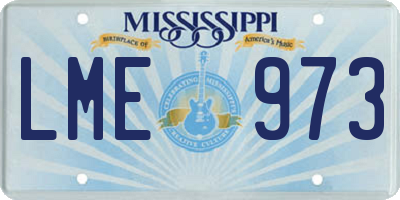 MS license plate LME973