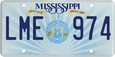 MS license plate LME974