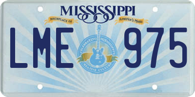 MS license plate LME975
