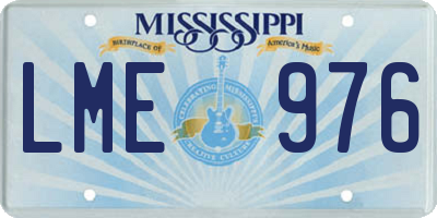 MS license plate LME976