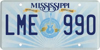 MS license plate LME990