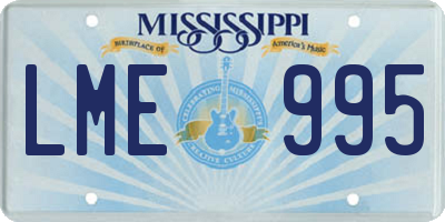 MS license plate LME995