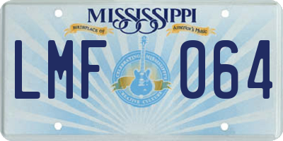 MS license plate LMF064