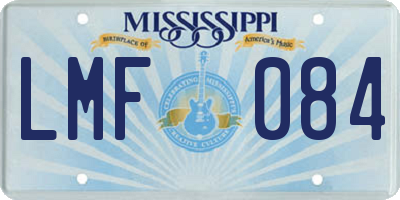 MS license plate LMF084