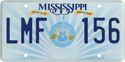MS license plate LMF156