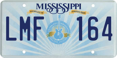 MS license plate LMF164