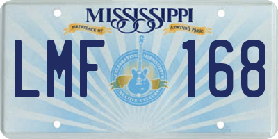 MS license plate LMF168