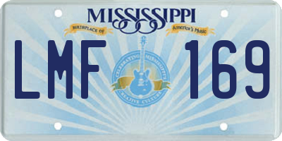MS license plate LMF169