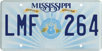 MS license plate LMF264