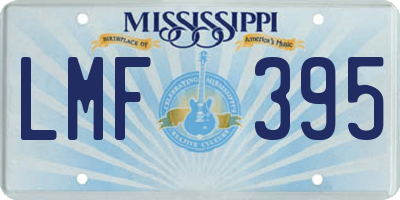 MS license plate LMF395