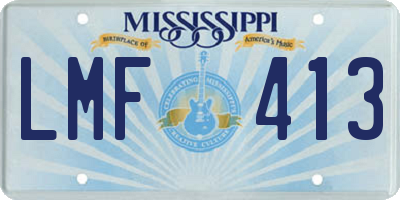MS license plate LMF413