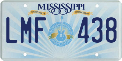 MS license plate LMF438