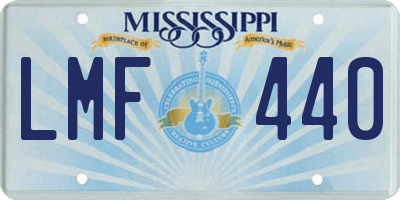 MS license plate LMF440