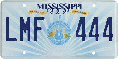 MS license plate LMF444