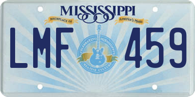 MS license plate LMF459