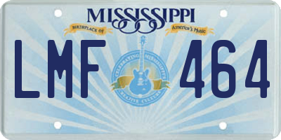 MS license plate LMF464