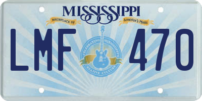 MS license plate LMF470