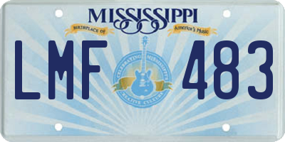 MS license plate LMF483