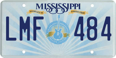 MS license plate LMF484