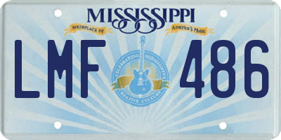 MS license plate LMF486