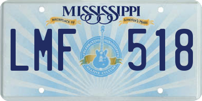 MS license plate LMF518
