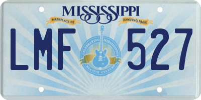 MS license plate LMF527
