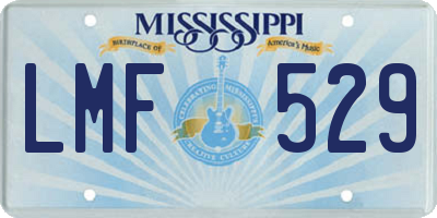 MS license plate LMF529