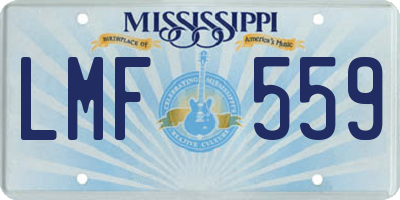 MS license plate LMF559