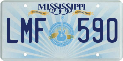 MS license plate LMF590