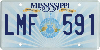 MS license plate LMF591
