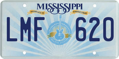 MS license plate LMF620