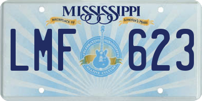 MS license plate LMF623